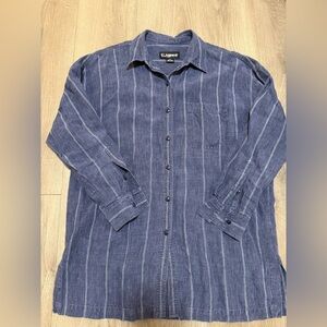 Vintage Linen Button Down Shirt | Men’s M | Beach Cover Up